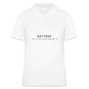Bottrop Koordinaten - Frauen Polo Shirt - Weiß - Vorne - Ailine (174cm)