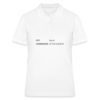 Denver Colorado USA Koordinaten - Frauen Polo Shirt - Weiß - Vorne - Ailine (174cm)