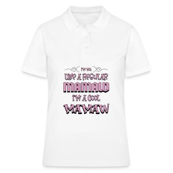 Ich bin nicht wie eine normale Mama Ich bin eine coole Mama - Frauen Polo Shirt - Weiß - Vorne - Ailine (174cm)