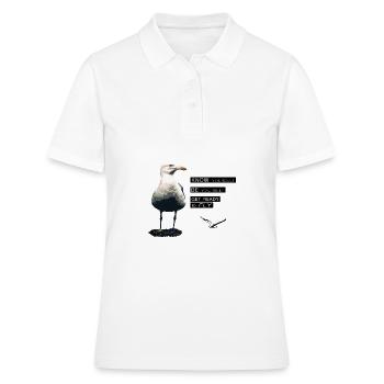 La philosophie de la vie de la mouette - Polo Femme - blanc - Devant - Ailine (174cm)