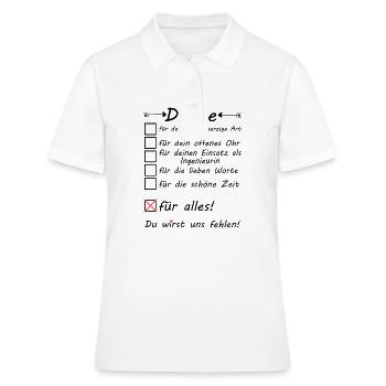 Ingenieurin zum Abschied Rente Ruhestand Danke - Frauen Polo Shirt - Weiß - Vorne - Ailine (174cm)