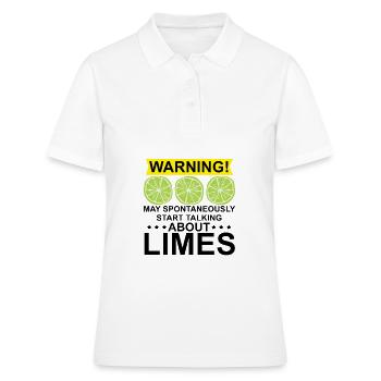 Limette Geschenk - Frauen Polo Shirt - Weiß - Vorne - Ailine (174cm)