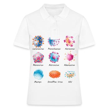 Divers virus - norovirus, VIH, etc. - Polo Femme - blanc - Devant - Ailine (174cm)