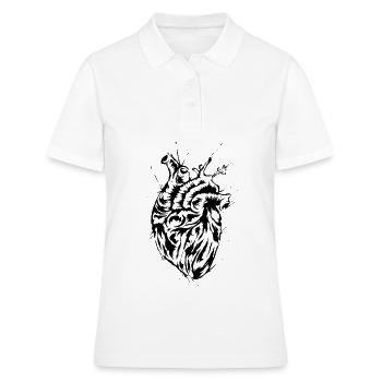 Cœur anatomique - Polo Femme - blanc - Devant - Ailine (174cm)