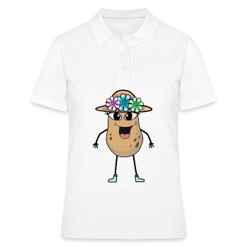 Pomme de terre Fille Légumes Pommes de terre - Polo Femme - blanc - Devant - Ailine (174cm)