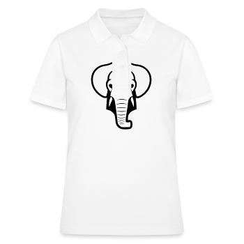 éléphant - Polo Femme - blanc - Devant - Ailine (174cm)