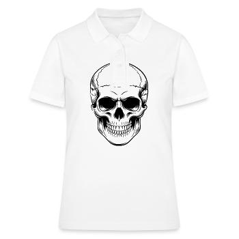 Tête de mort - Polo Femme - blanc - Devant - Ailine (174cm)