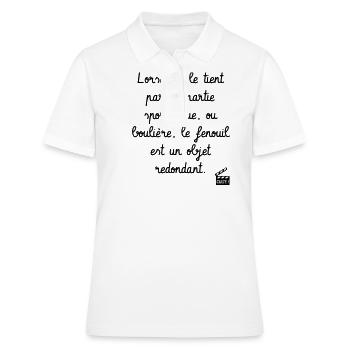 Kaameløtt - Réplique Culte - Citation Karadoc - Polo Femme - blanc - Devant - Ailine (174cm)