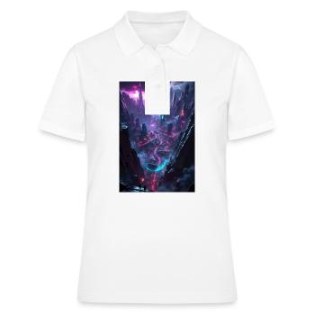 Une ville dans la vallée cyberpunk - Polo Femme - blanc - Devant - Ailine (174cm)