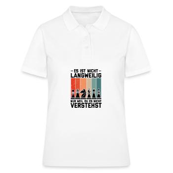 Schach - Frauen Polo Shirt - Weiß - Vorne - Ailine (174cm)