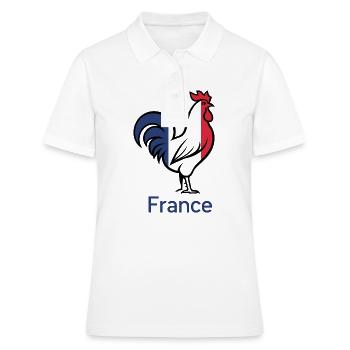 Allez La France | Supporter Français !!! - Polo Femme - blanc - Devant - Ailine (174cm)
