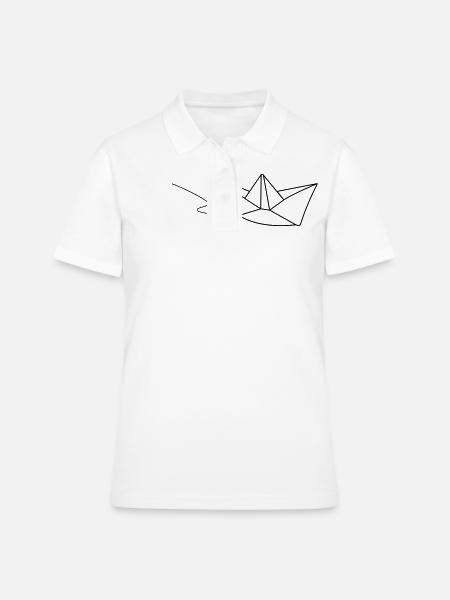 Bateau en papier - naviguer - Polo Femme - blanc