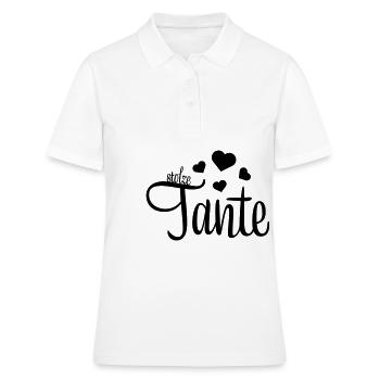 tante 2023 2f 03 - Frauen Polo Shirt - Weiß - Vorne - Ailine (174cm)