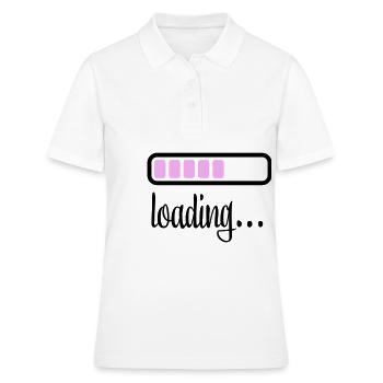 Akku Batterie loading - Frauen Polo Shirt - Weiß - Vorne - Ailine (174cm)