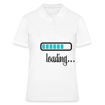 Akku Batterie loading - Frauen Polo Shirt - Weiß - Vorne - Ailine (174cm)