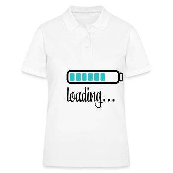 Akku Batterie loading - Frauen Polo Shirt - Weiß - Vorne - Ailine (174cm)