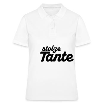 tante 2023 2f 04 - Frauen Polo Shirt - Weiß - Vorne - Ailine (174cm)