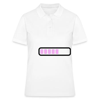 Akku Batterie loading - Frauen Polo Shirt - Weiß - Vorne - Ailine (174cm)