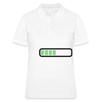 Akku Batterie loading - Frauen Polo Shirt - Weiß - Vorne - Ailine (174cm)