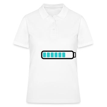 Akku Batterie loading - Frauen Polo Shirt - Weiß - Vorne - Ailine (174cm)