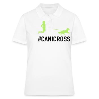 Coureur de Canicross - Polo Femme - blanc - Devant - Ailine (174cm)