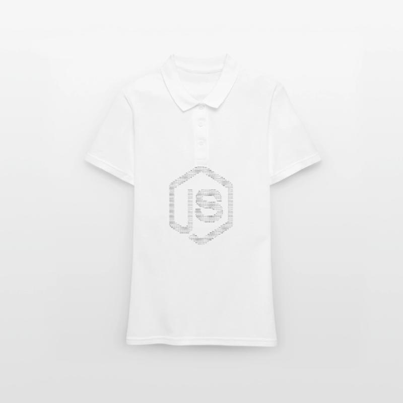 JavaScript Node.js ASCII-Logo (schwarz) Frauen Polo Shirt