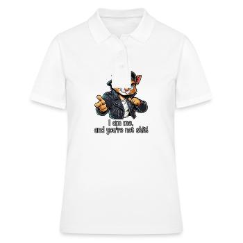 Ich bin ich, und du bist kein Scheiß! - Frauen Polo Shirt - Weiß - Vorne - Ailine (174cm)