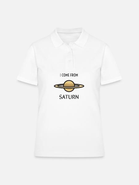 Saturn, Saturn - Frauen Polo Shirt - Weiß