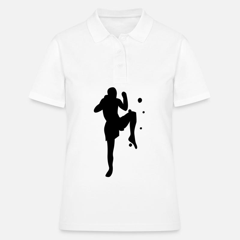 boxe - Polo Femme - blanc