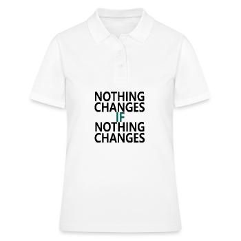 Nothing Changes If Nothing Changes - Polo Femme - blanc - Devant - Ailine (174cm)