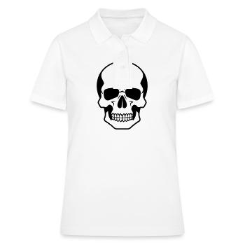 Tête de mort - Polo Femme - blanc - Devant - Ailine (174cm)