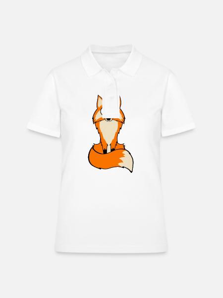 Flauschiger Fuchs - Frauen Polo Shirt - Weiß
