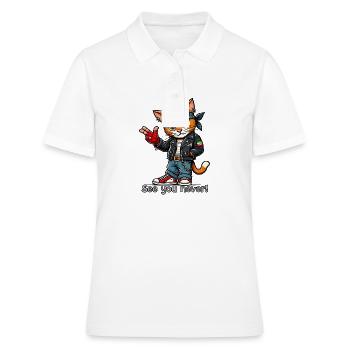 Bis zum Niemals! - Frauen Polo Shirt - Weiß - Vorne - Ailine (174cm)