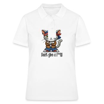 Ist dir scheißegal! - Frauen Polo Shirt - Weiß - Vorne - Ailine (174cm)