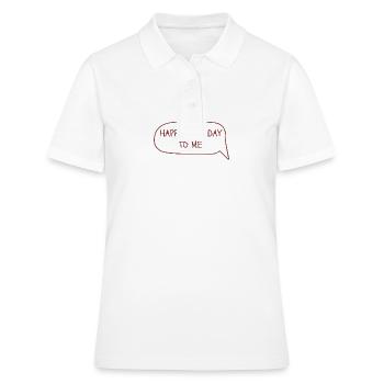 happy birthday to me - Polo Femme - blanc - Devant - Ailine (174cm)