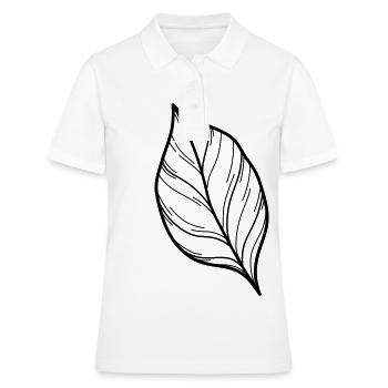 fleur sauvage simple - Polo Femme - blanc - Devant - Ailine (174cm)