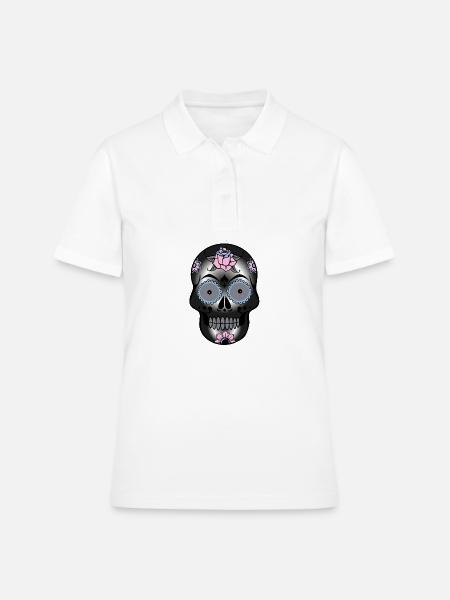 Skull - Polo Femme - blanc