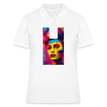 Émeute de couleurs de beauté - Polo Femme - blanc - Devant - Ailine (174cm)