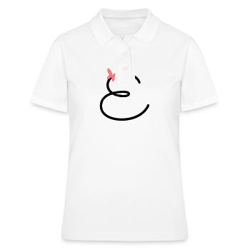 Lettre E Papillon Lettre - Polo Femme - blanc - Devant - Ailine (174cm)