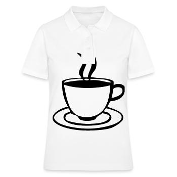 coffee cup - Women's Polo Shirt - white - Front - Ailine (174cm)