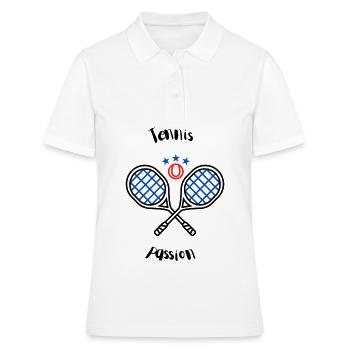 raquette de tennis tennis passion - Polo Femme - blanc - Devant - Ailine (174cm)