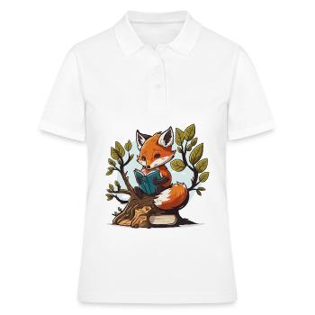 Fleißiger Fuchs - Frauen Polo Shirt - Weiß - Vorne - Ailine (174cm)