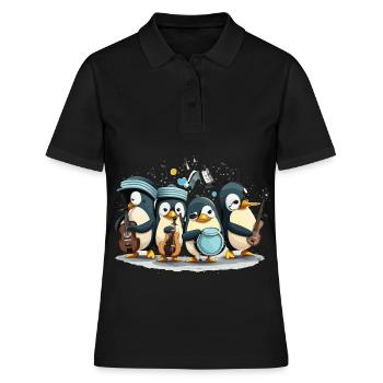 La bande des pingouins - Polo Femme - noir - Devant - Ailine (174cm)