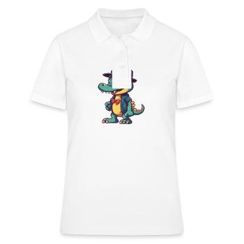 Crocodile cool - Polo Femme - blanc - Devant - Ailine (174cm)