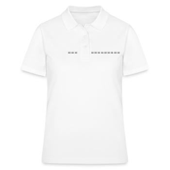 Dash Symbol Line - Women's Polo Shirt - white - Front - Ailine (174cm)