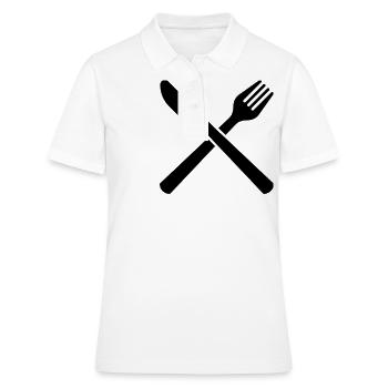 Besteck - Frauen Polo Shirt - Weiß - Vorne - Ailine (174cm)