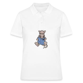 Leseratte - Frauen Polo Shirt - Weiß - Vorne - Ailine (174cm)