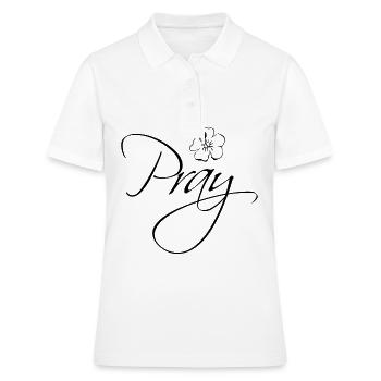 prier fleur fleur - Polo Femme - blanc - Devant - Ailine (174cm)