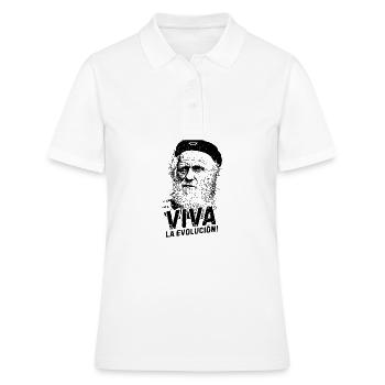 VIVA la evolucion Darwin Biologie - Polo Femme - blanc - Devant - Ailine (174cm)