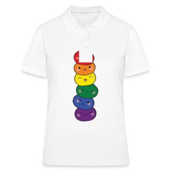 Dumpling Turm Regenbogen LGTBQ Pride Dim Sum - Frauen Polo Shirt - Weiß - Vorne - Ailine (174cm)